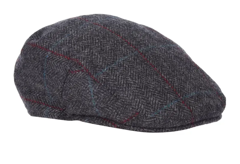 Barbour Crieff Cap Charcoal/Red/Blue